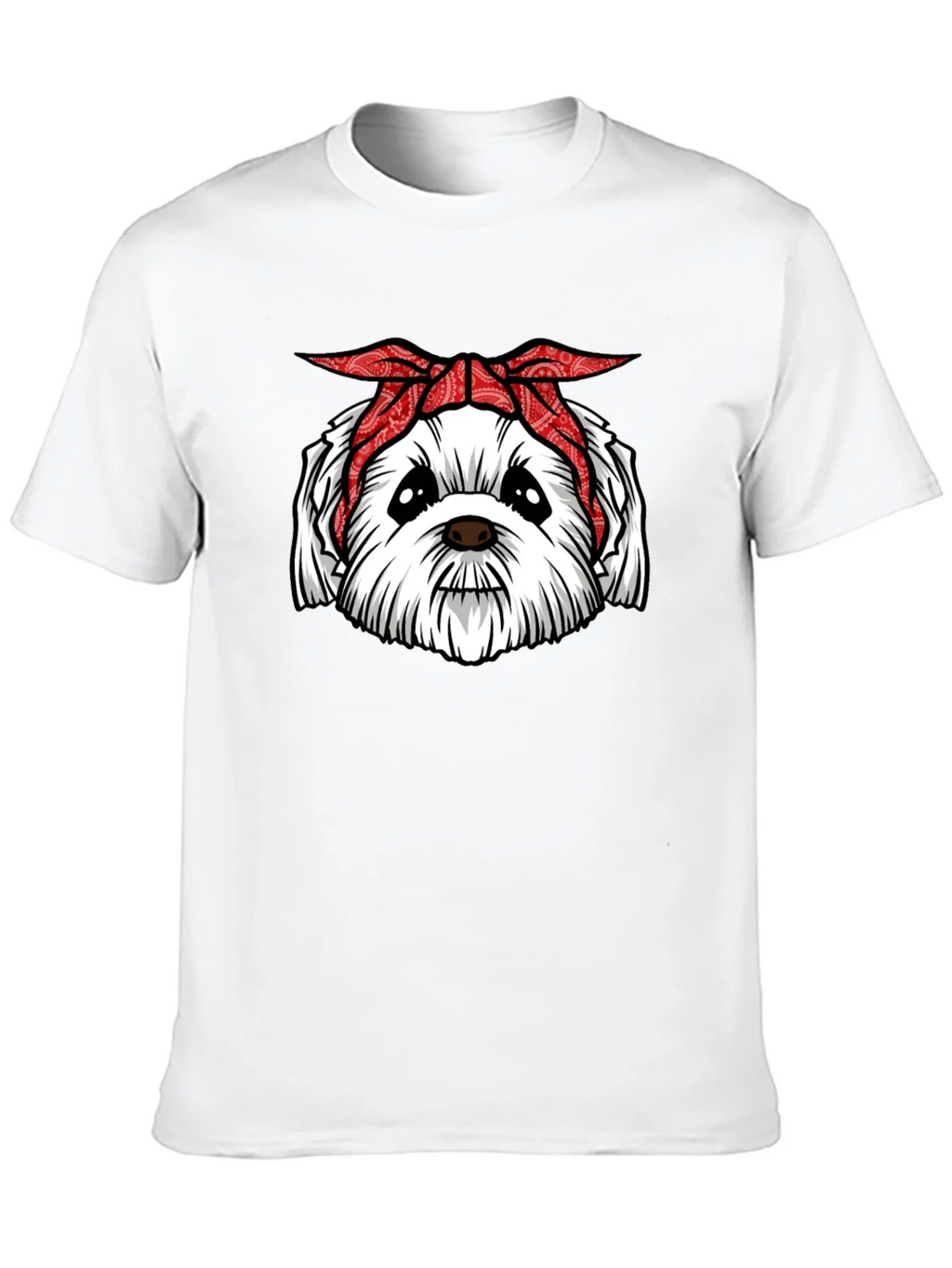 Bandana Dog Graphic T-Shirt - Cool Canine Tee