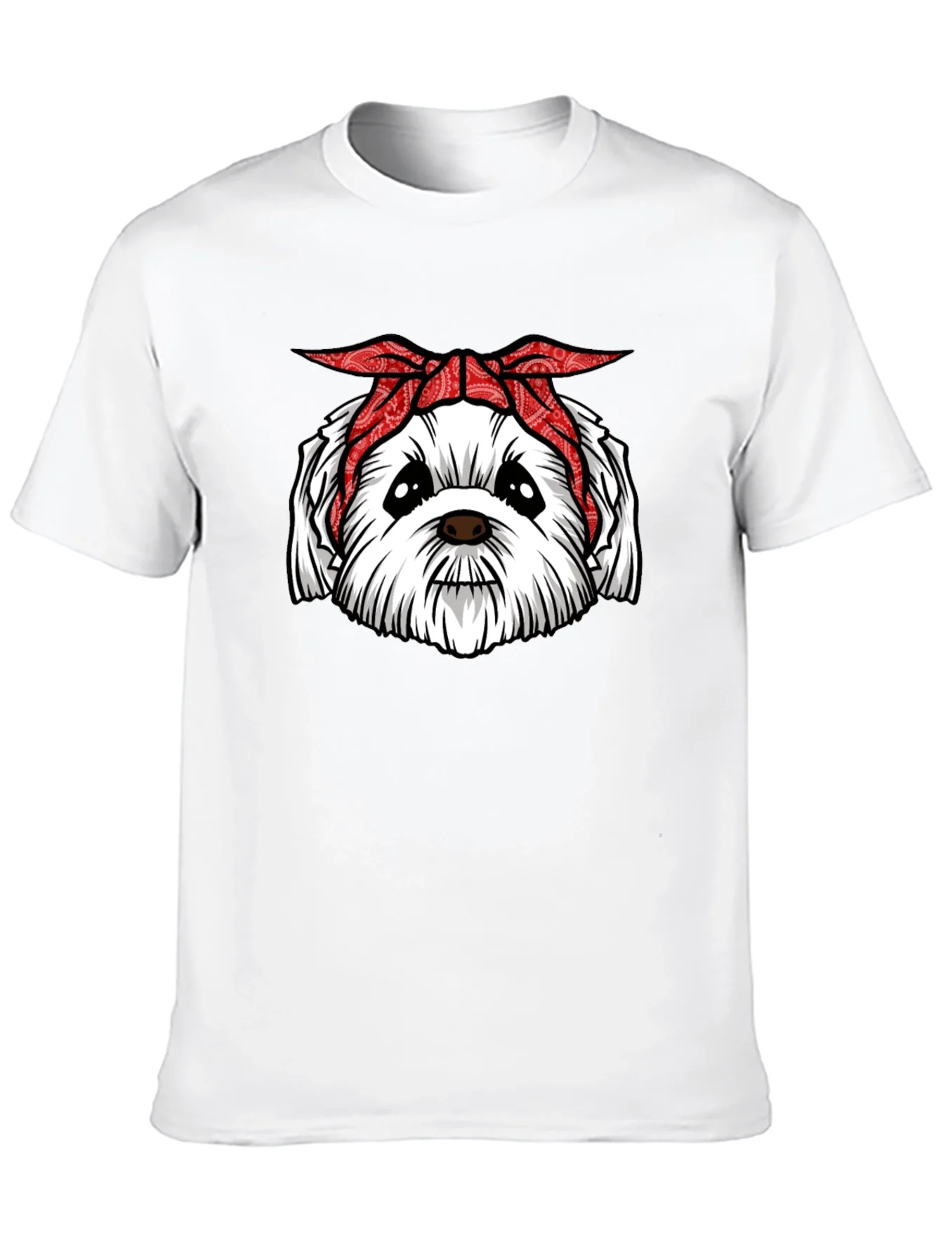 Bandana Dog Graphic T-Shirt - Cool Canine Tee