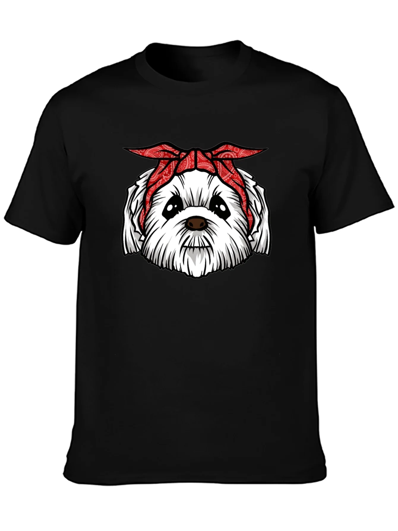 Bandana Dog Graphic T-Shirt - Cool Canine Tee