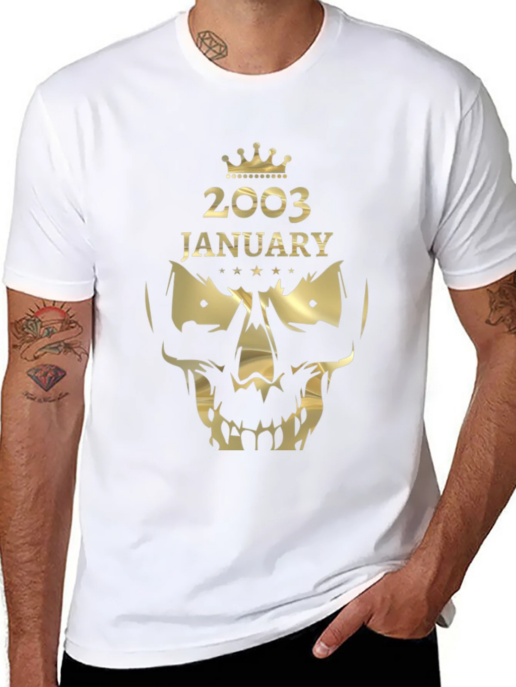 2003 January Skull Graphic T-Shirt
