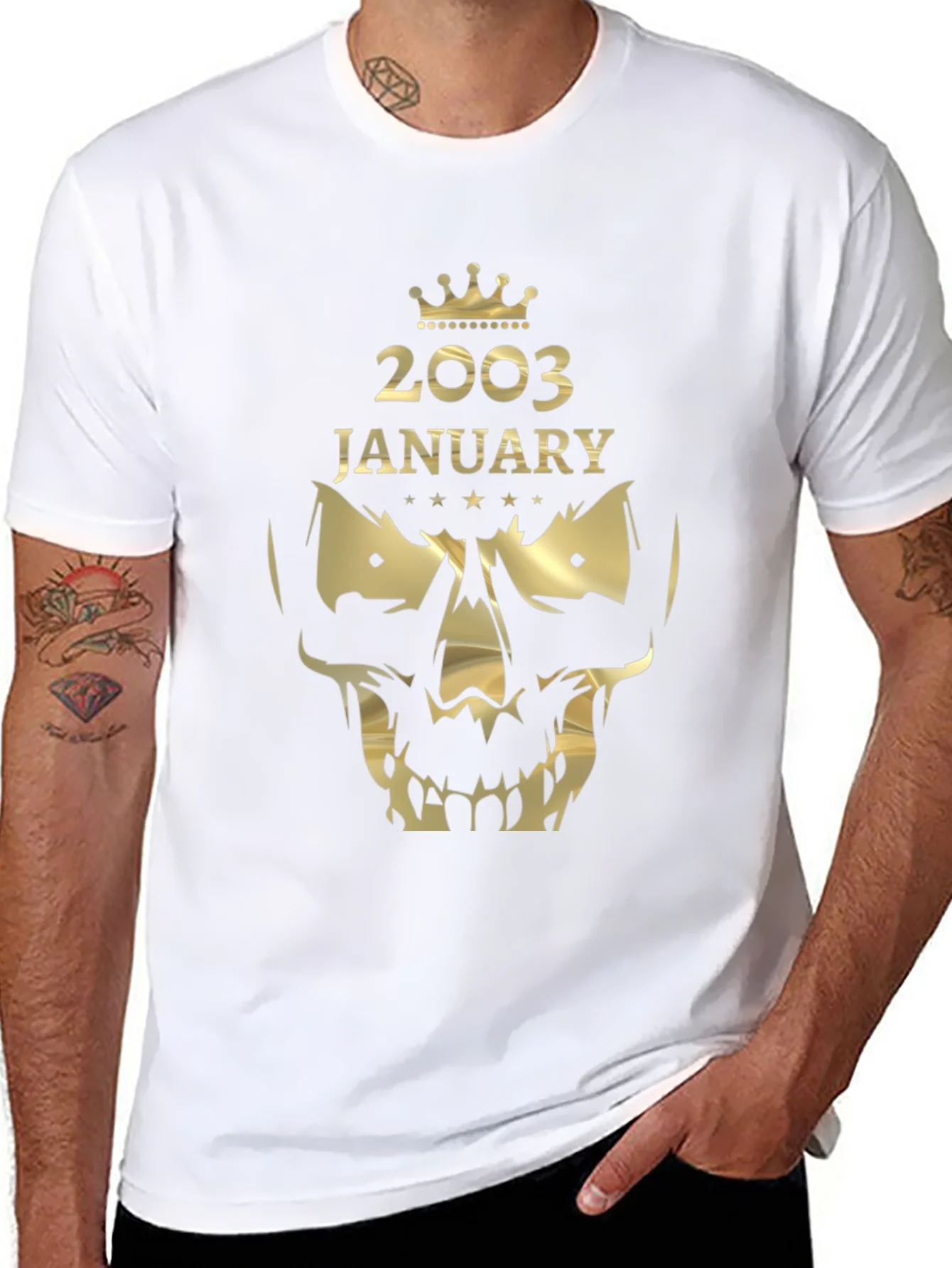 2003 January Skull Graphic T-Shirt