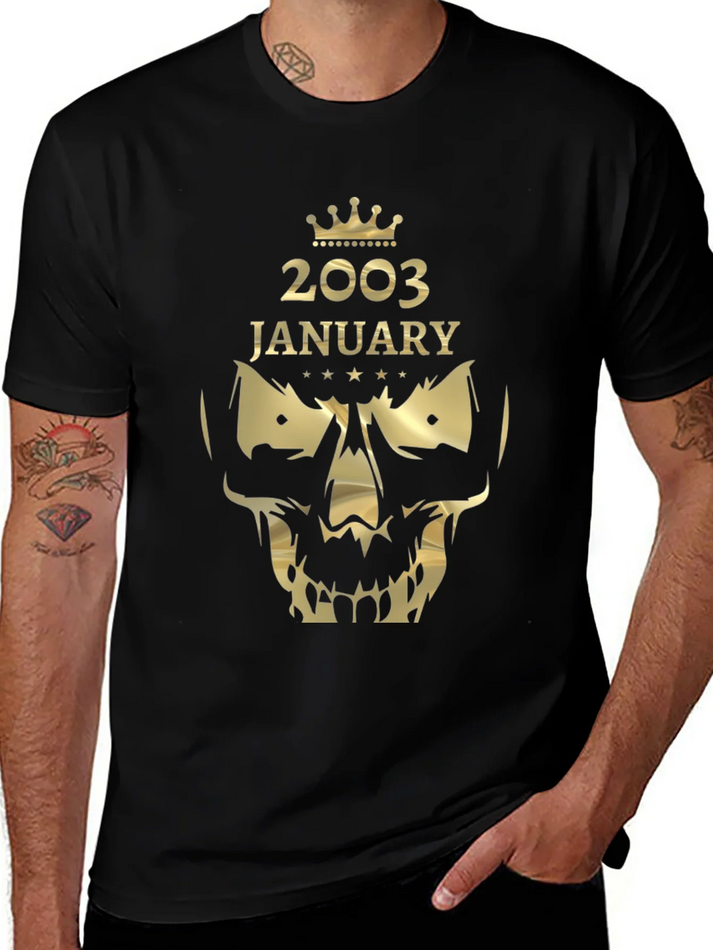 2003 January Skull Graphic T-Shirt