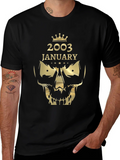 2003 January Skull Graphic T-Shirt