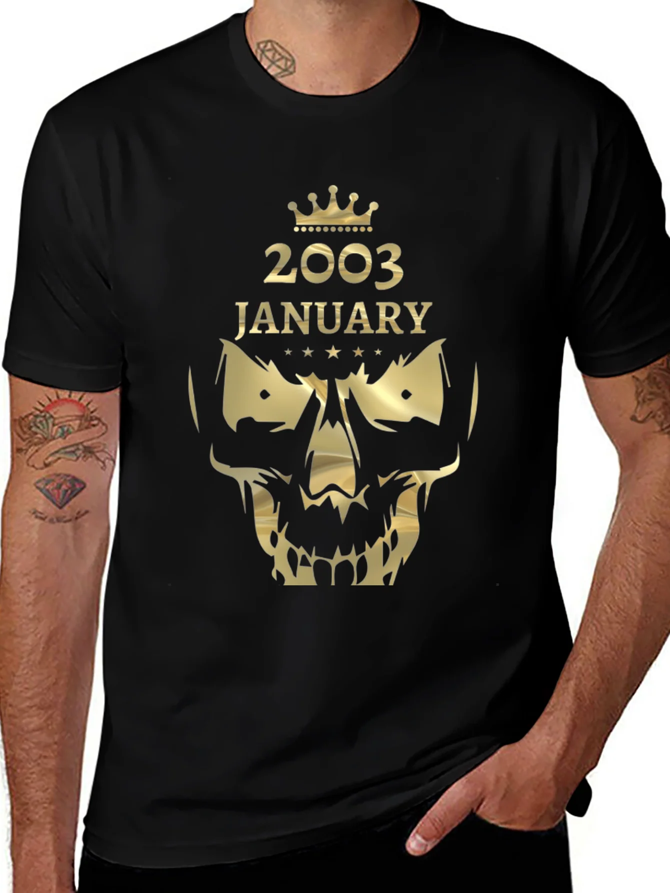 2003 January Skull Graphic T-Shirt