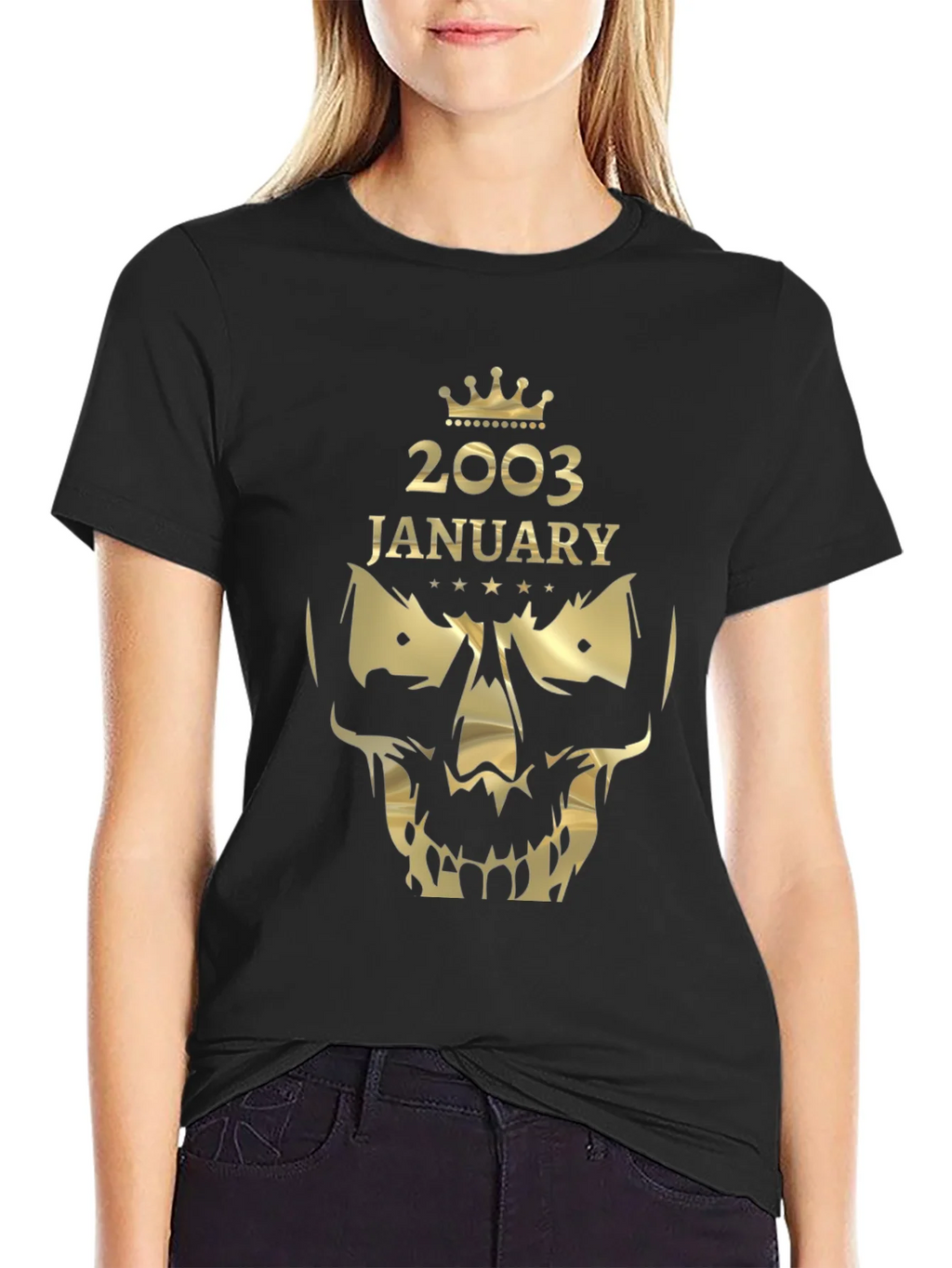 2003 January Skull Graphic T-Shirt