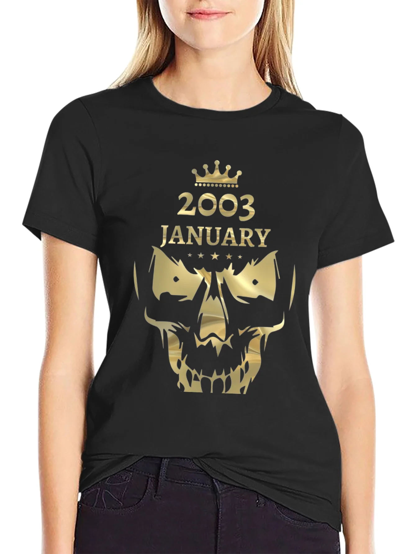 2003 January Skull Graphic T-Shirt