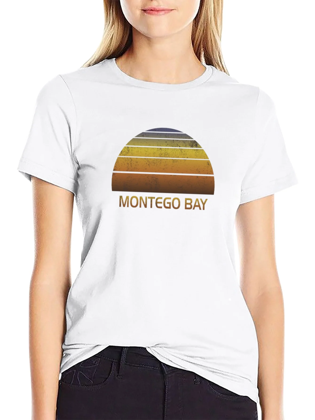 Montego Bay Retro Sunset Graphic T-Shirt