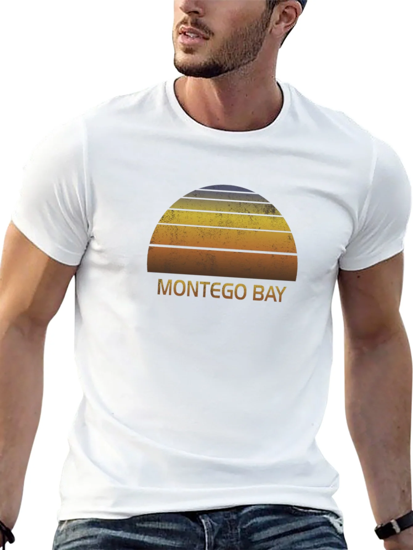 Montego Bay Retro Sunset Graphic T-Shirt