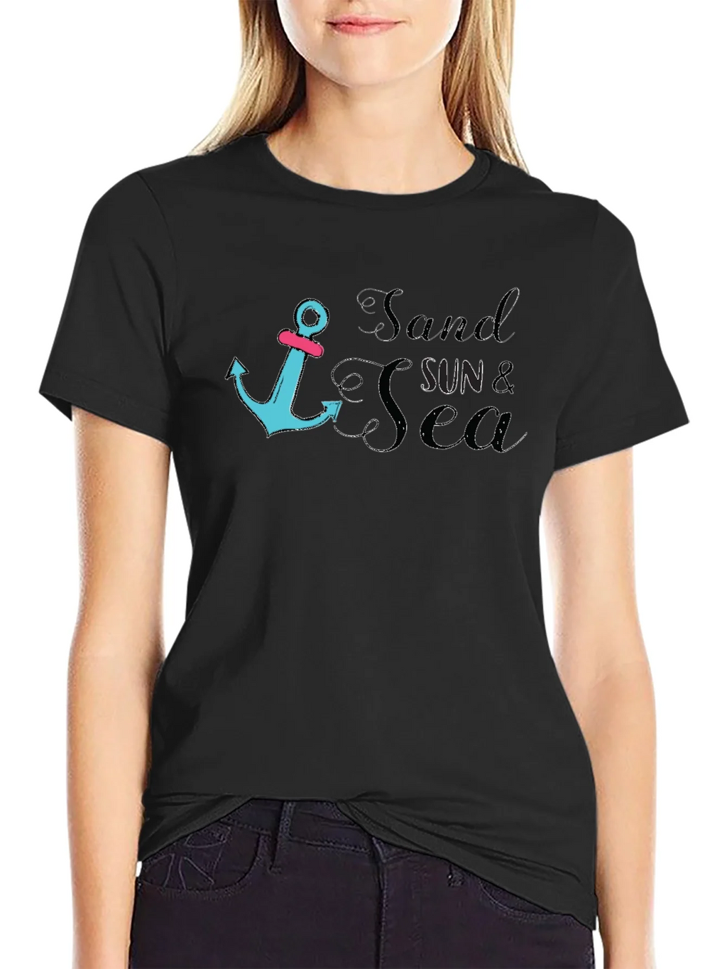 Sand Sun & Sea T-Shirt with Anchor
