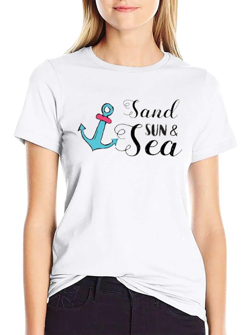 Sand Sun & Sea T-Shirt with Anchor