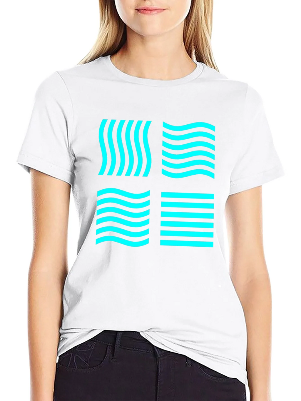 Aqua Grid Tee - Element Graphic Black T-Shirt