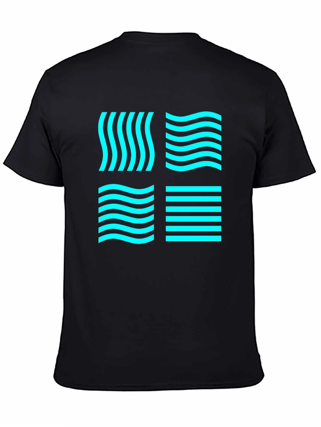 Aqua Grid Tee - Element Graphic Black T-Shirt