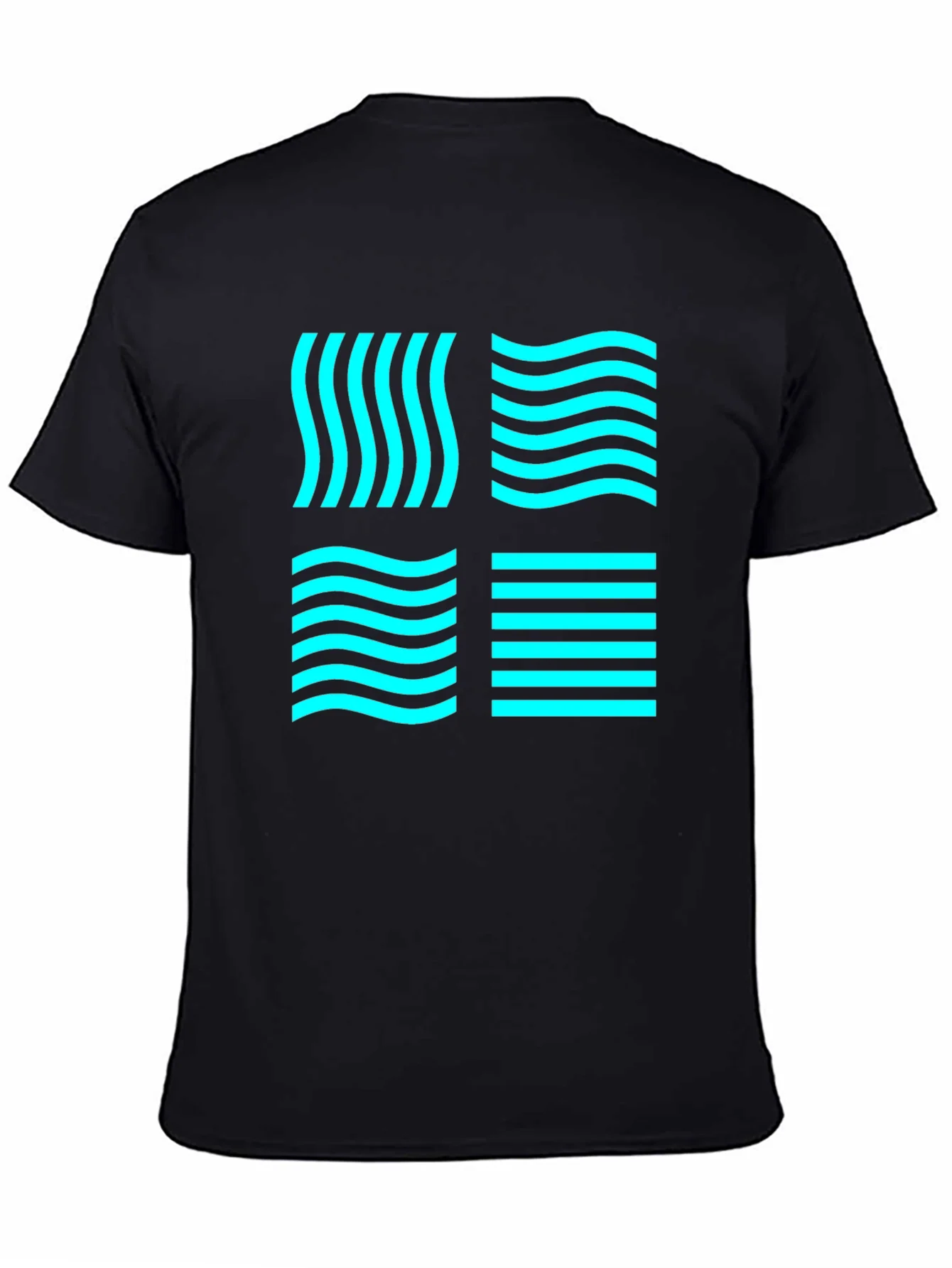Aqua Grid Tee - Element Graphic Black T-Shirt