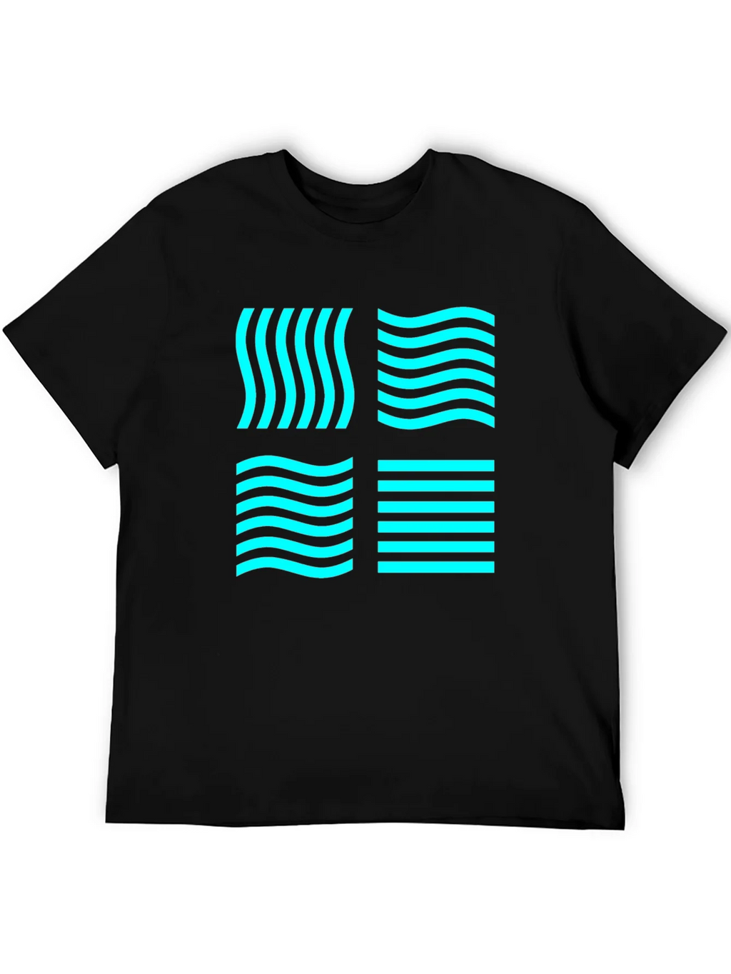 Aqua Grid Tee - Element Graphic Black T-Shirt