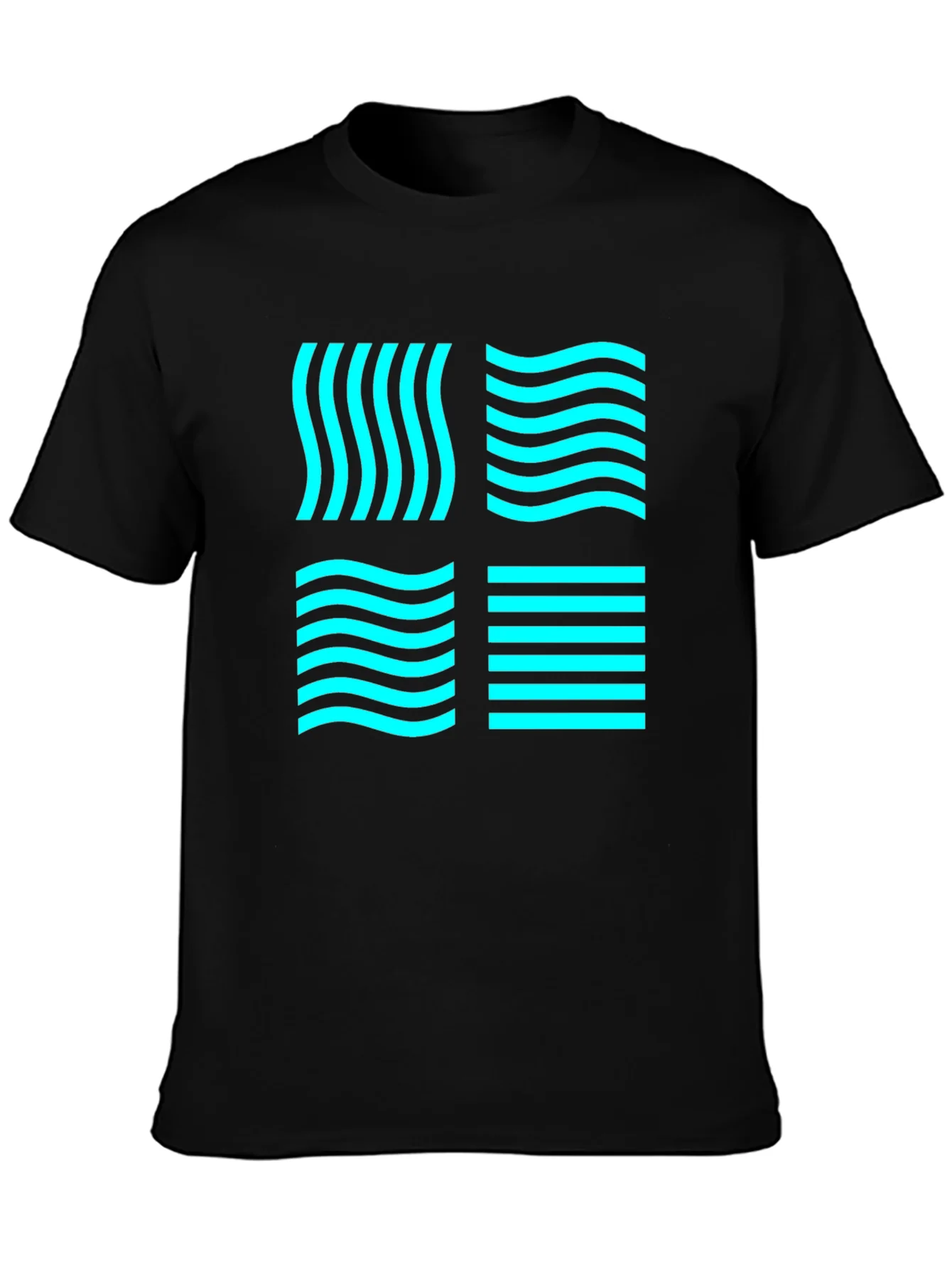 Aqua Grid Tee - Element Graphic Black T-Shirt
