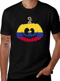 Colombia Flag Pumpkin Halloween T-Shirt