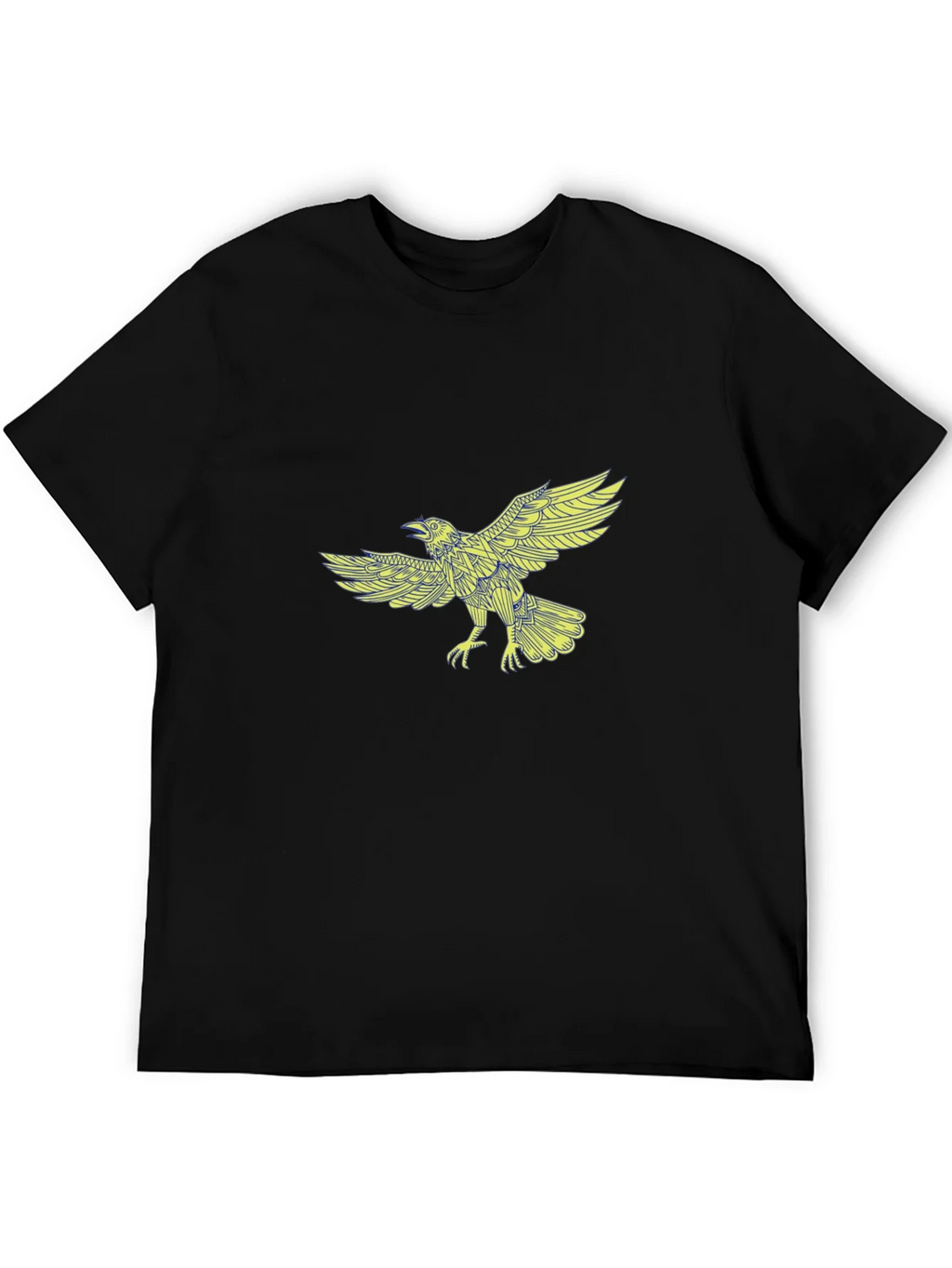 Raven Graphic Print Black T-Shirt