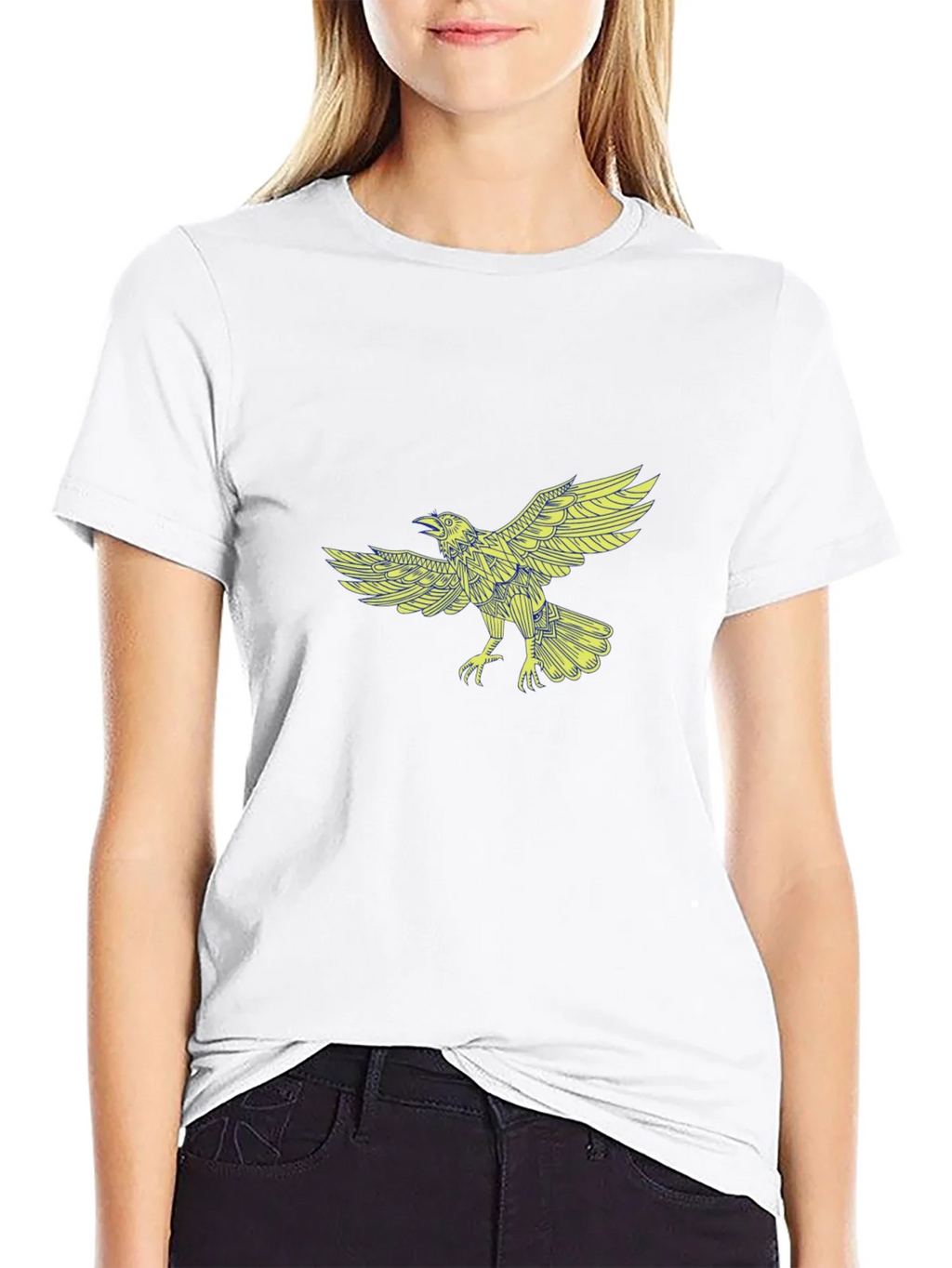 Raven Graphic Print Black T-Shirt