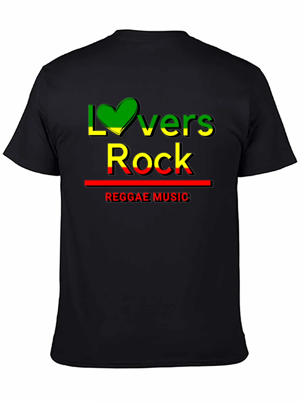 Lovers Rock Reggae Music Black T-Shirt