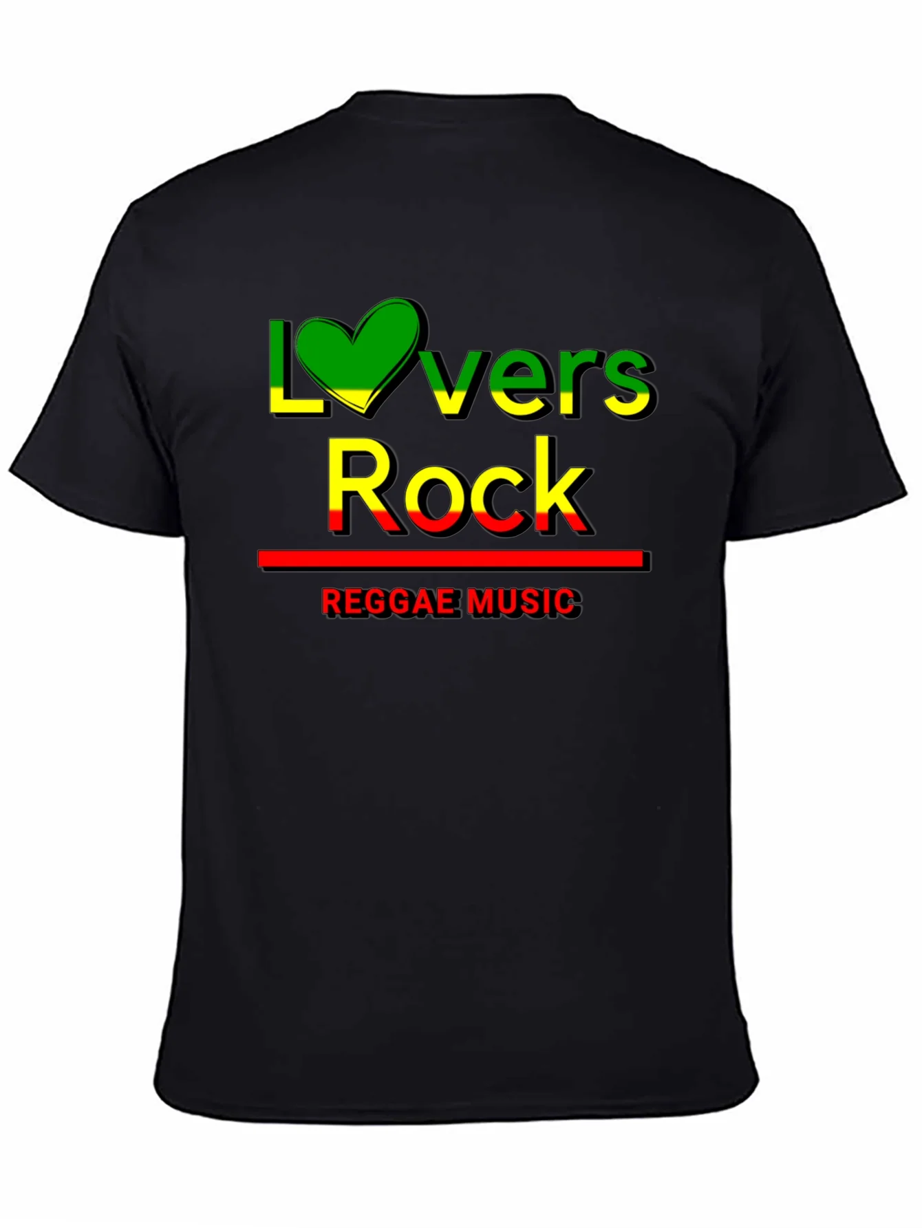 Lovers Rock Reggae Music Black T-Shirt