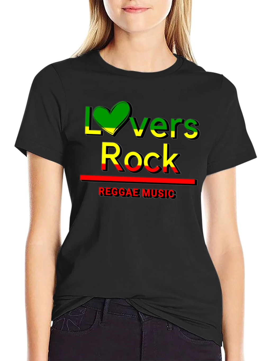 Lovers Rock Reggae Music Black T-Shirt