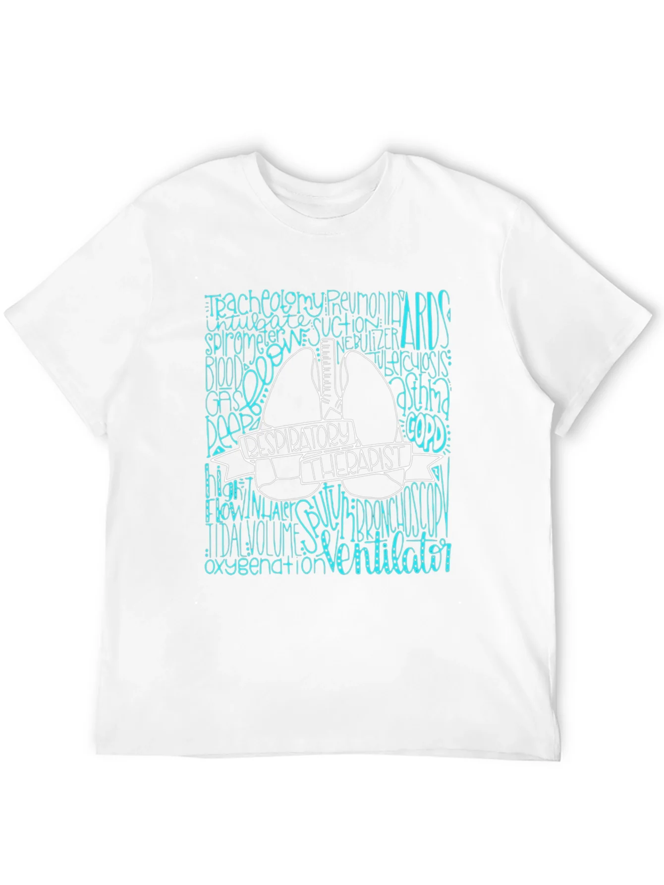 Respiratory Therapist Tee - Lung Word Art