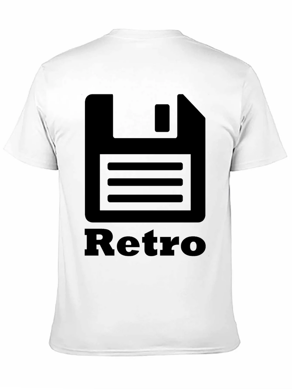 Retro Floppy Disk Black T-Shirt