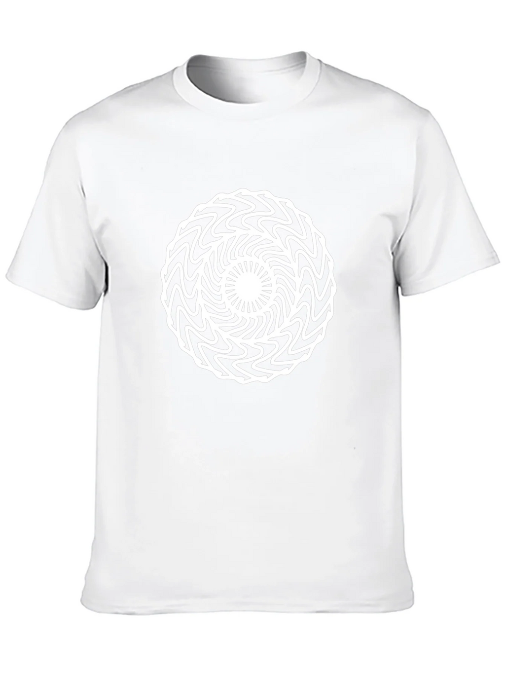 Abstract Optical Illusion Graphic Tee - Black