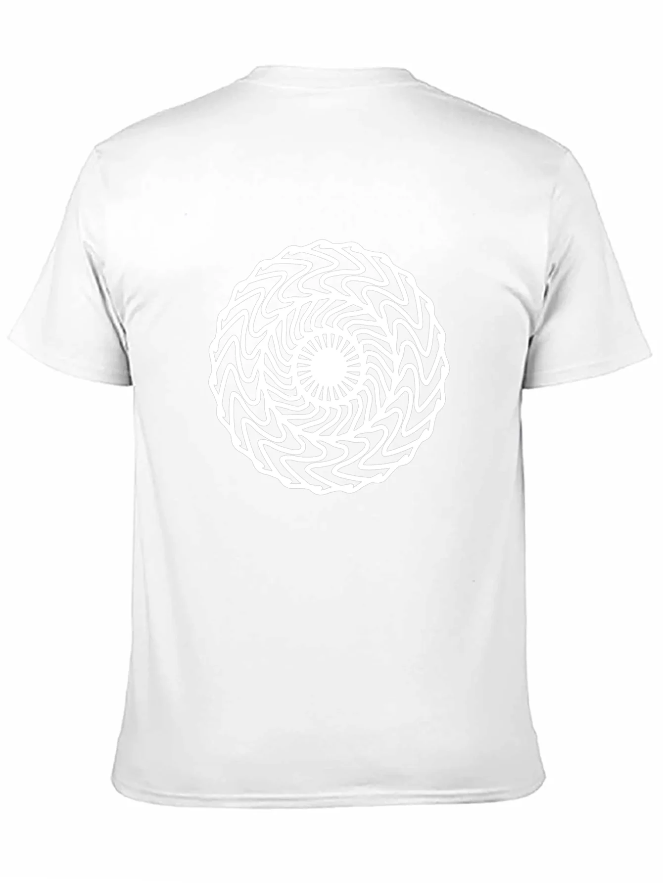Abstract Optical Illusion Graphic Tee - Black
