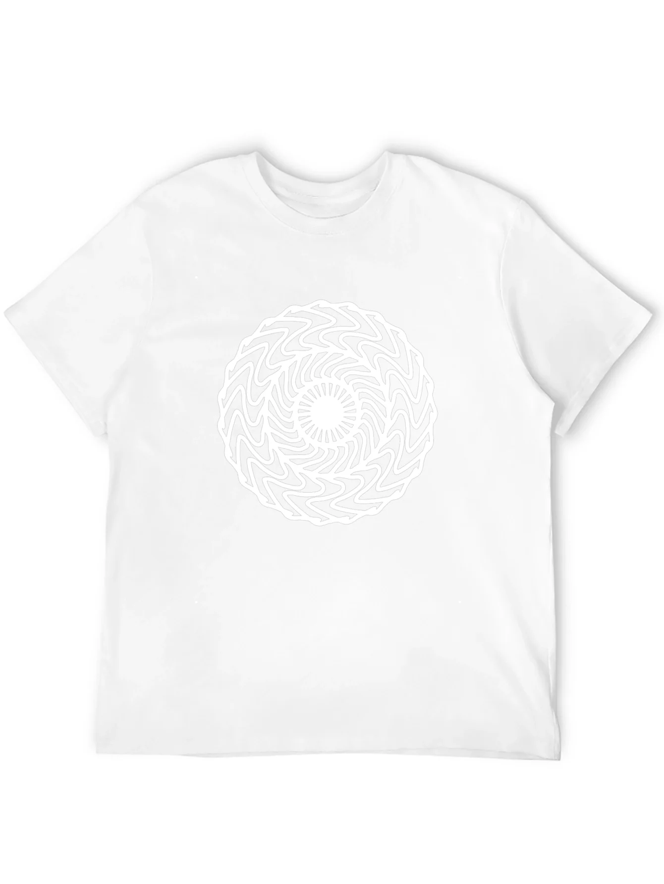 Abstract Optical Illusion Graphic Tee - Black