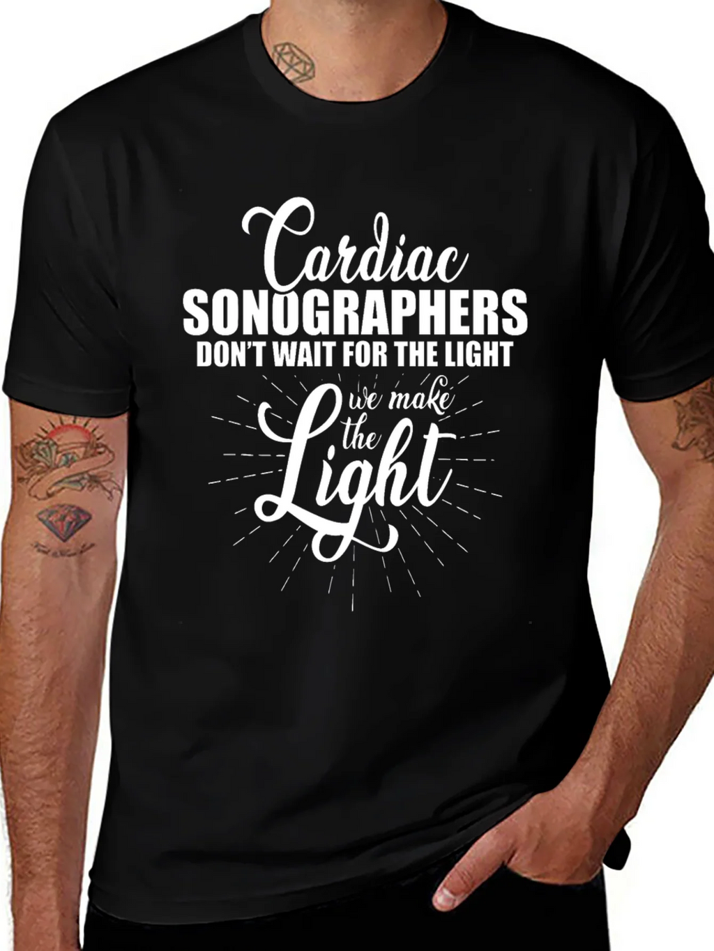 Cardiac Sonographer T-Shirt - We Make the Light Tee