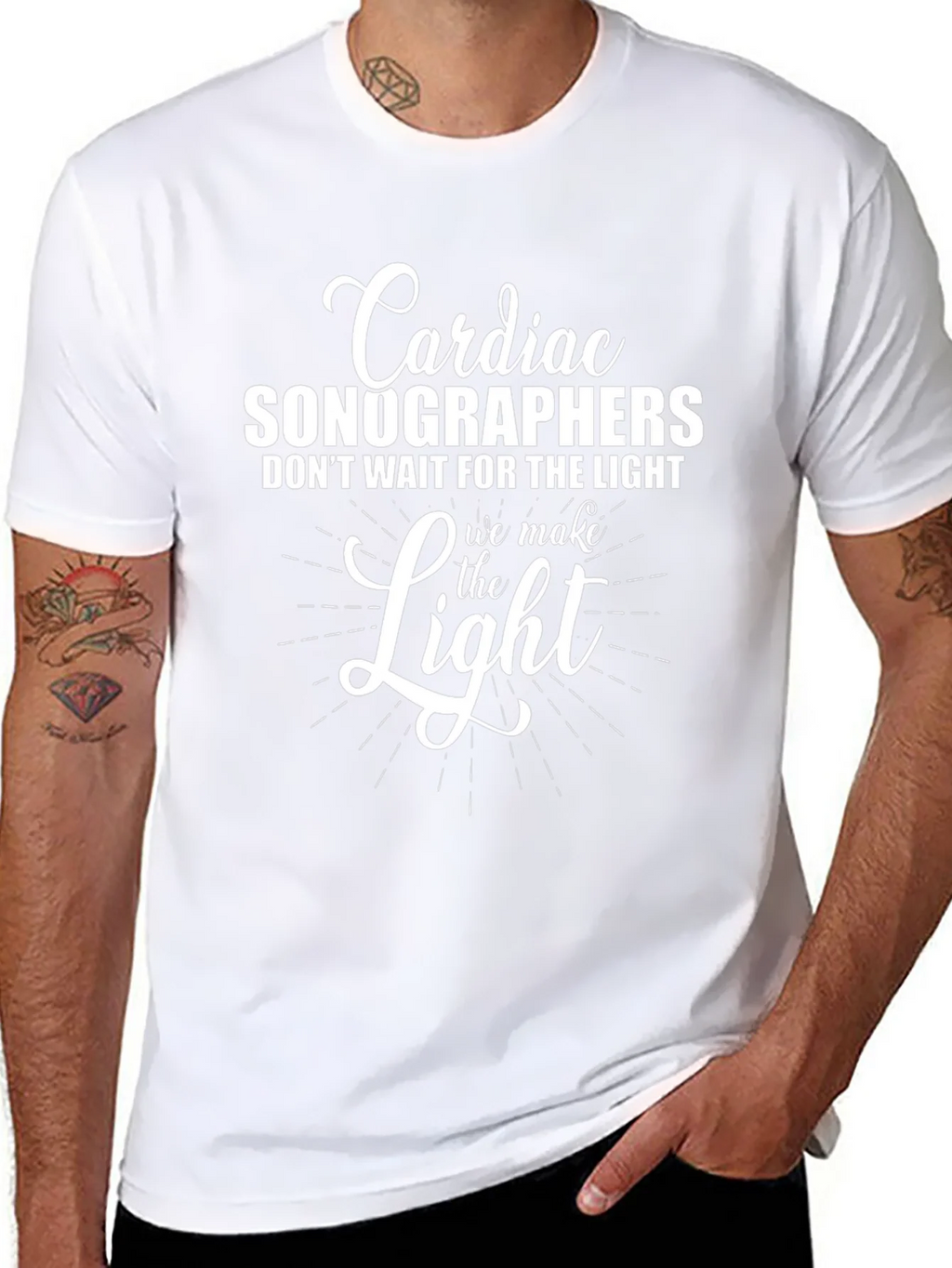 Cardiac Sonographer T-Shirt - We Make the Light Tee