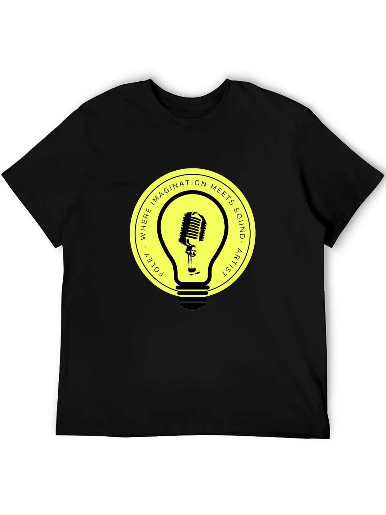Foley Artist Microphone Lightbulb Graphic Tee