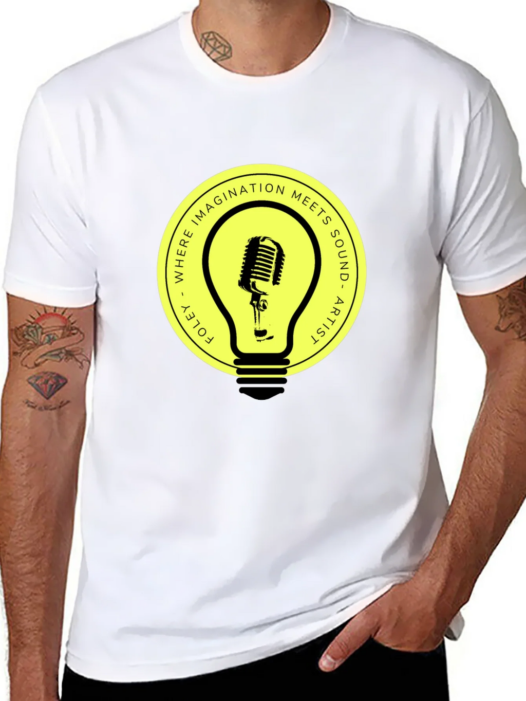 Foley Artist Microphone Lightbulb Graphic Tee