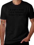 Dirty Mind Mens Black Graphic Tee