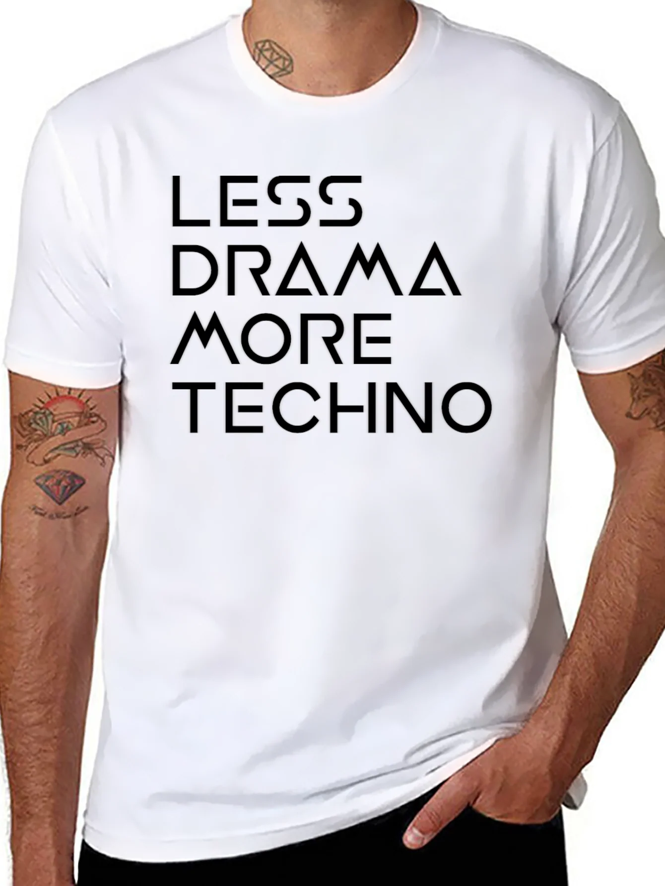Less Drama More Techno Graphic Tee