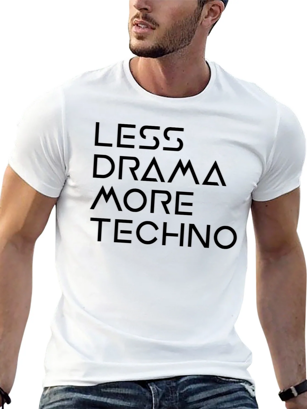 Less Drama More Techno Graphic Tee