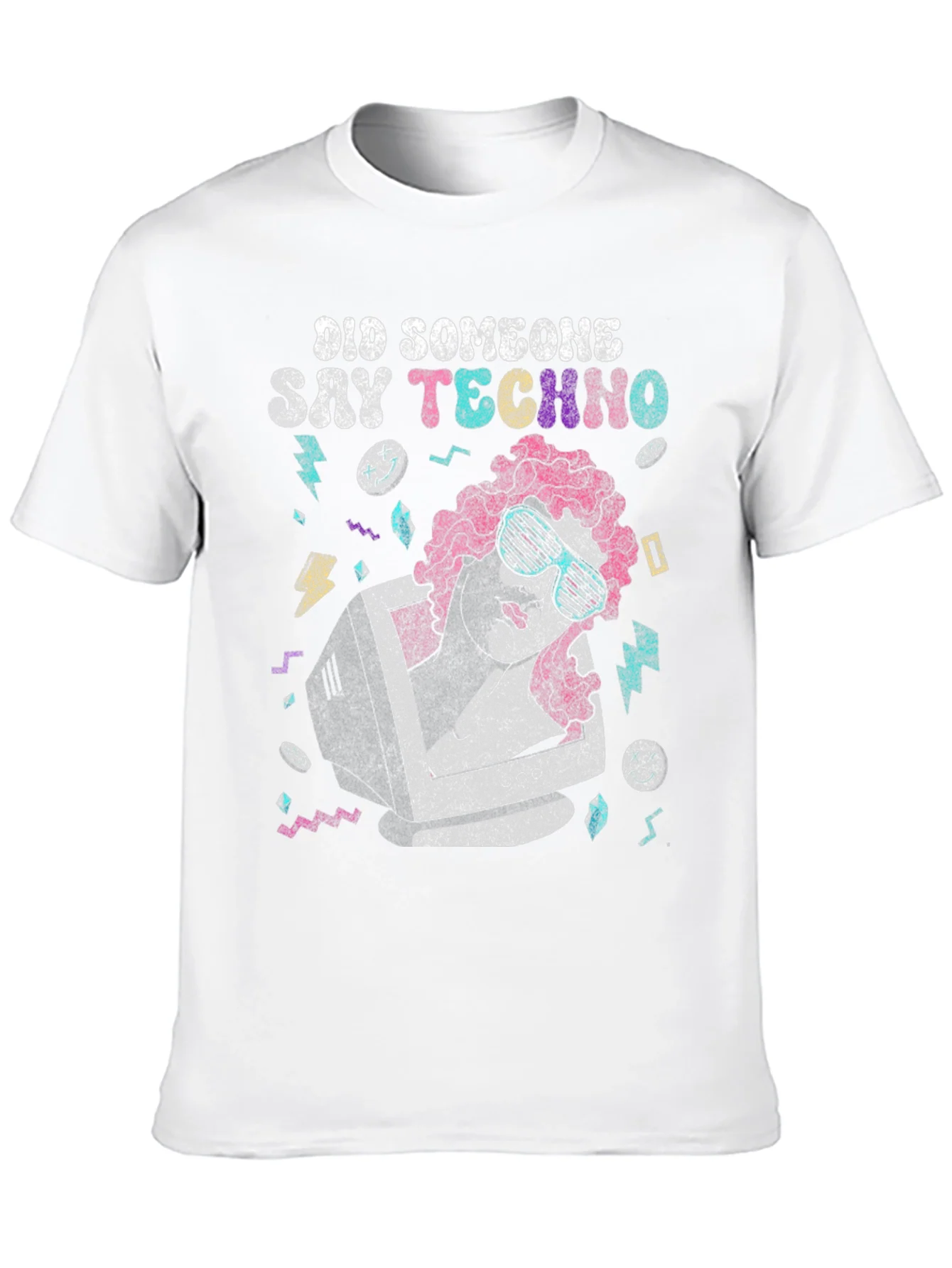 Did Someone Say Techno T-Shirt - Retro Computer