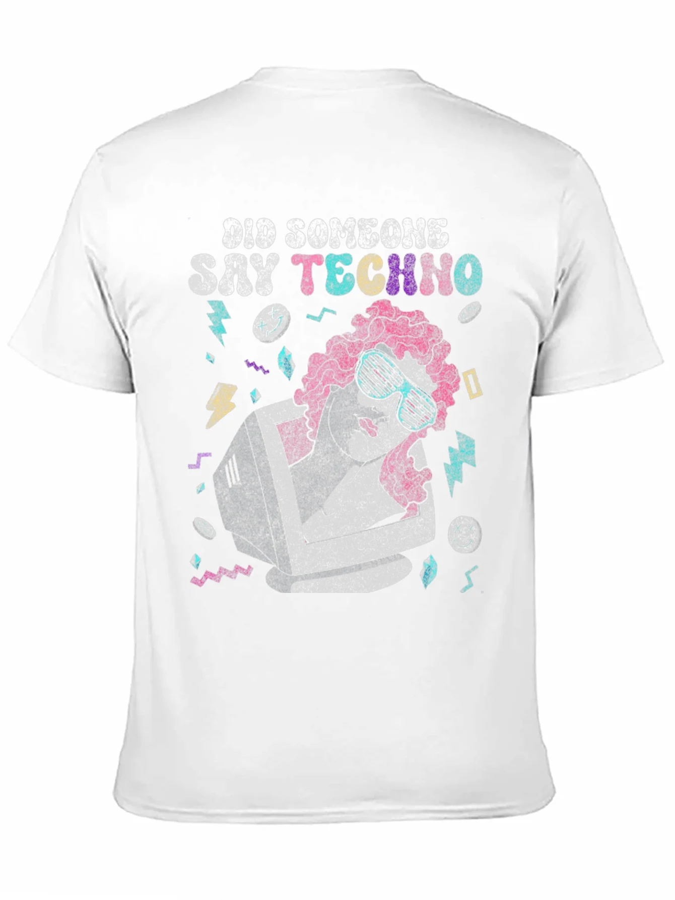Did Someone Say Techno T-Shirt - Retro Computer