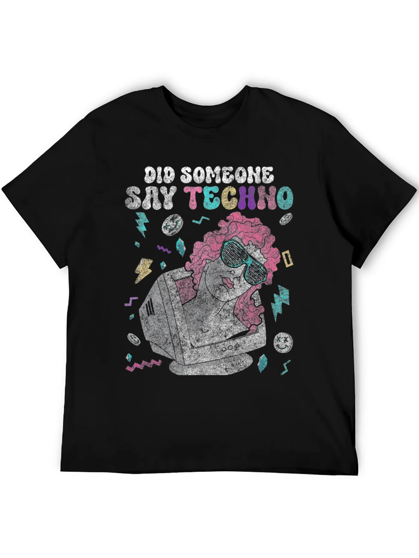 Did Someone Say Techno T-Shirt - Retro Computer