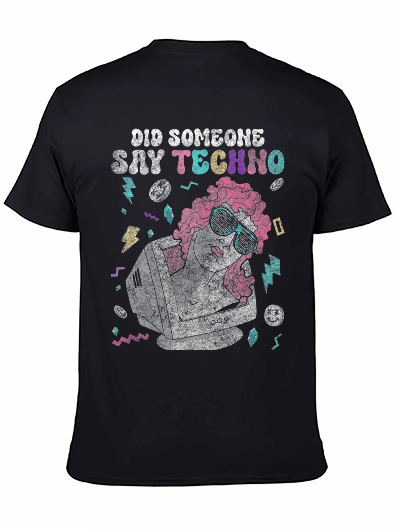Did Someone Say Techno T-Shirt - Retro Computer