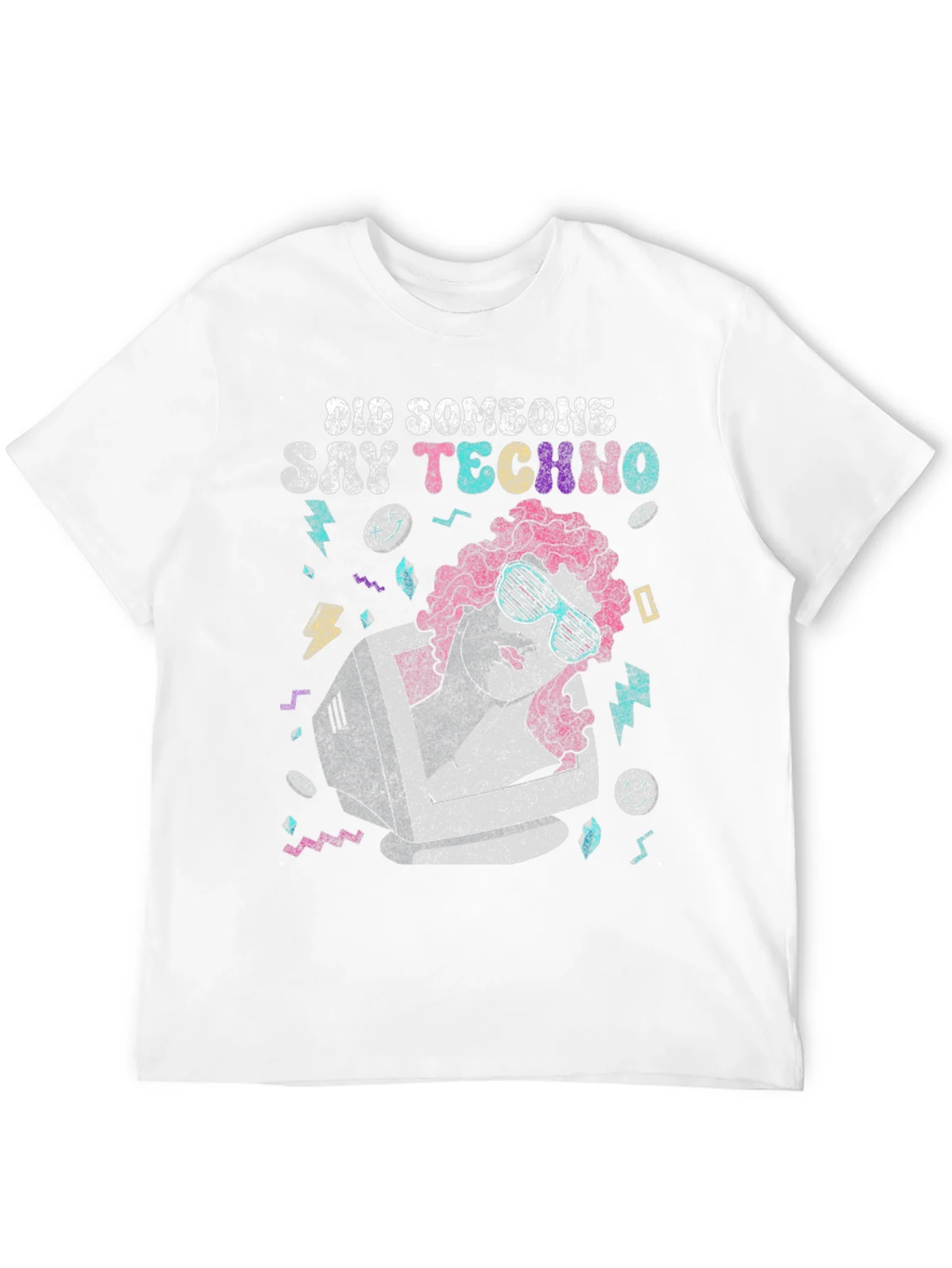 Did Someone Say Techno T-Shirt - Retro Computer