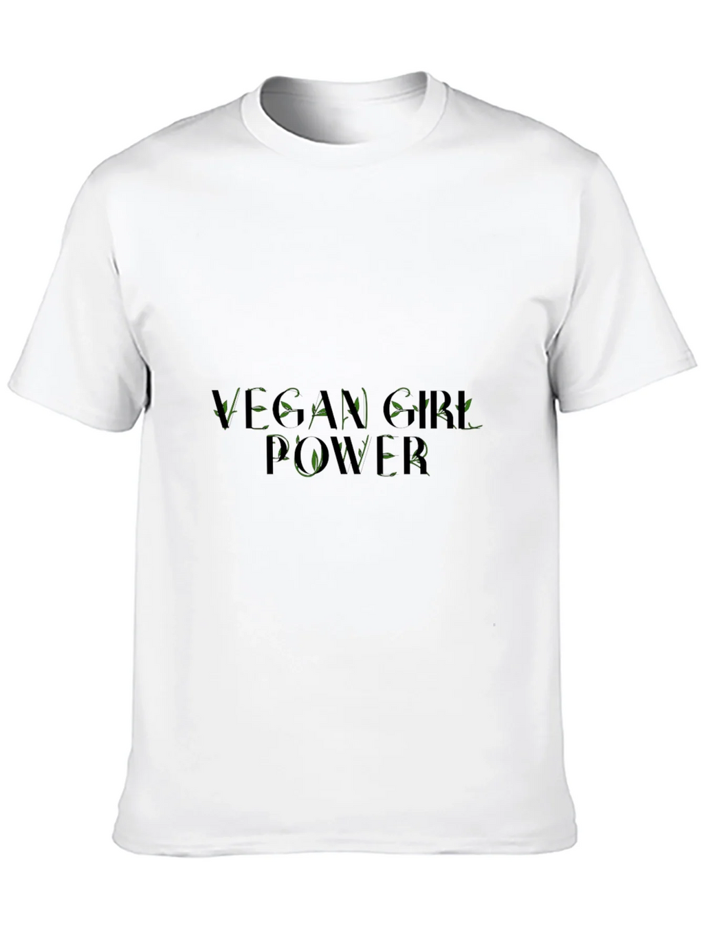 Vegan Girl Power Tee - Black Cotton Graphic T-Shirt