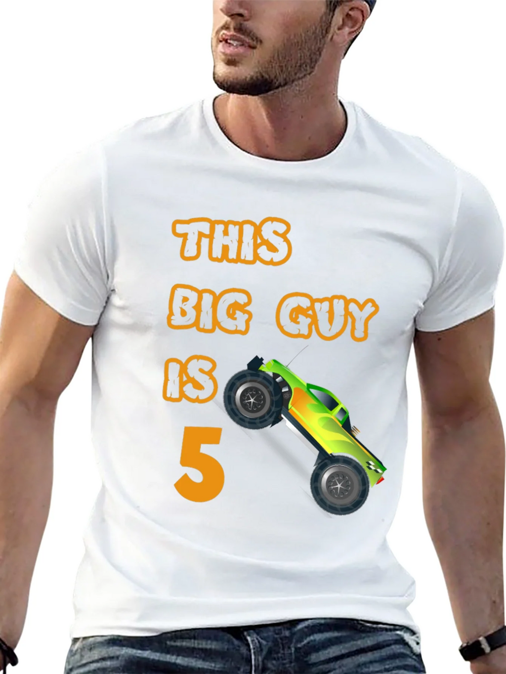 Boys 5th Birthday Monster Truck T-Shirt