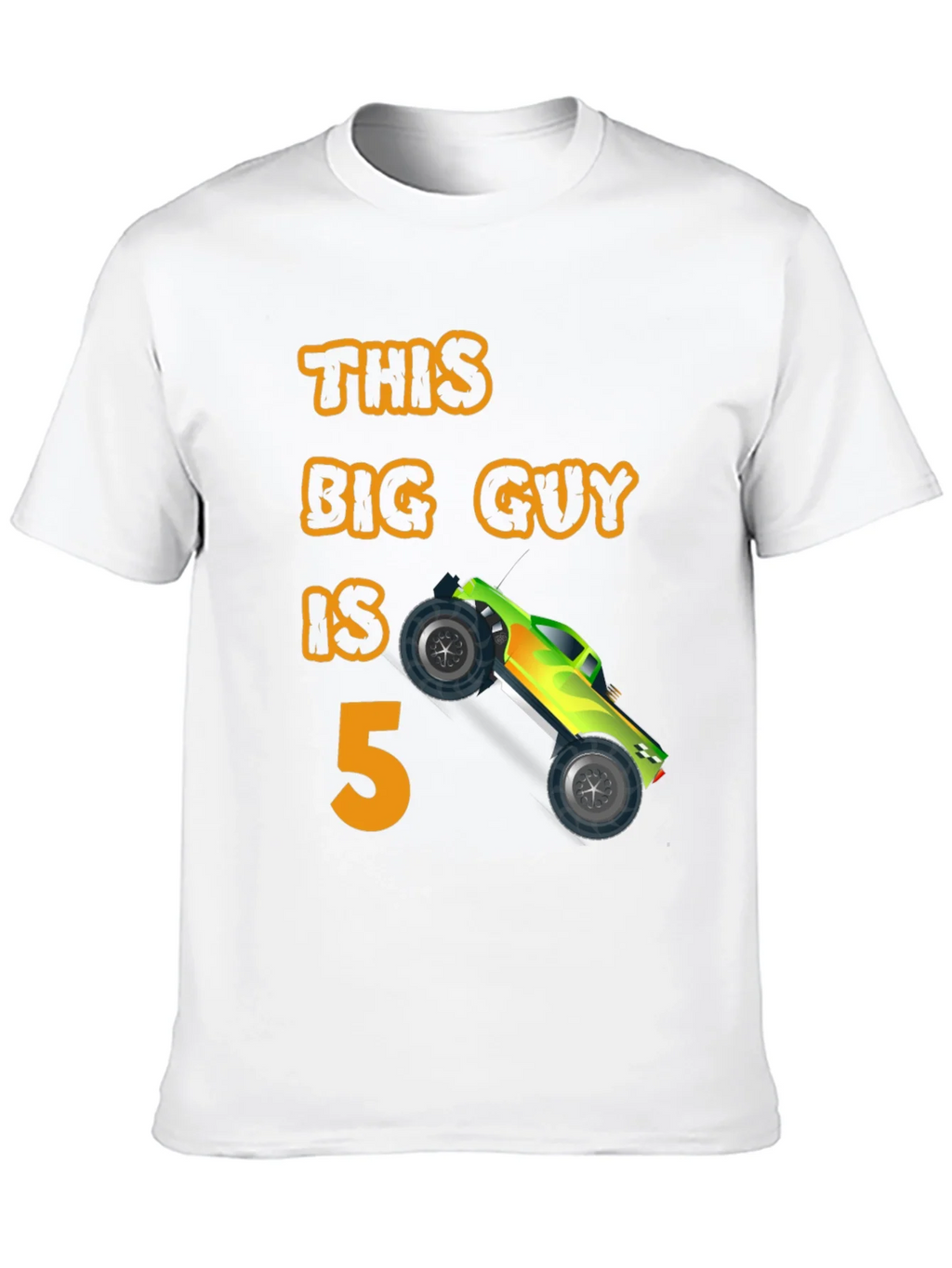 Boys 5th Birthday Monster Truck T-Shirt