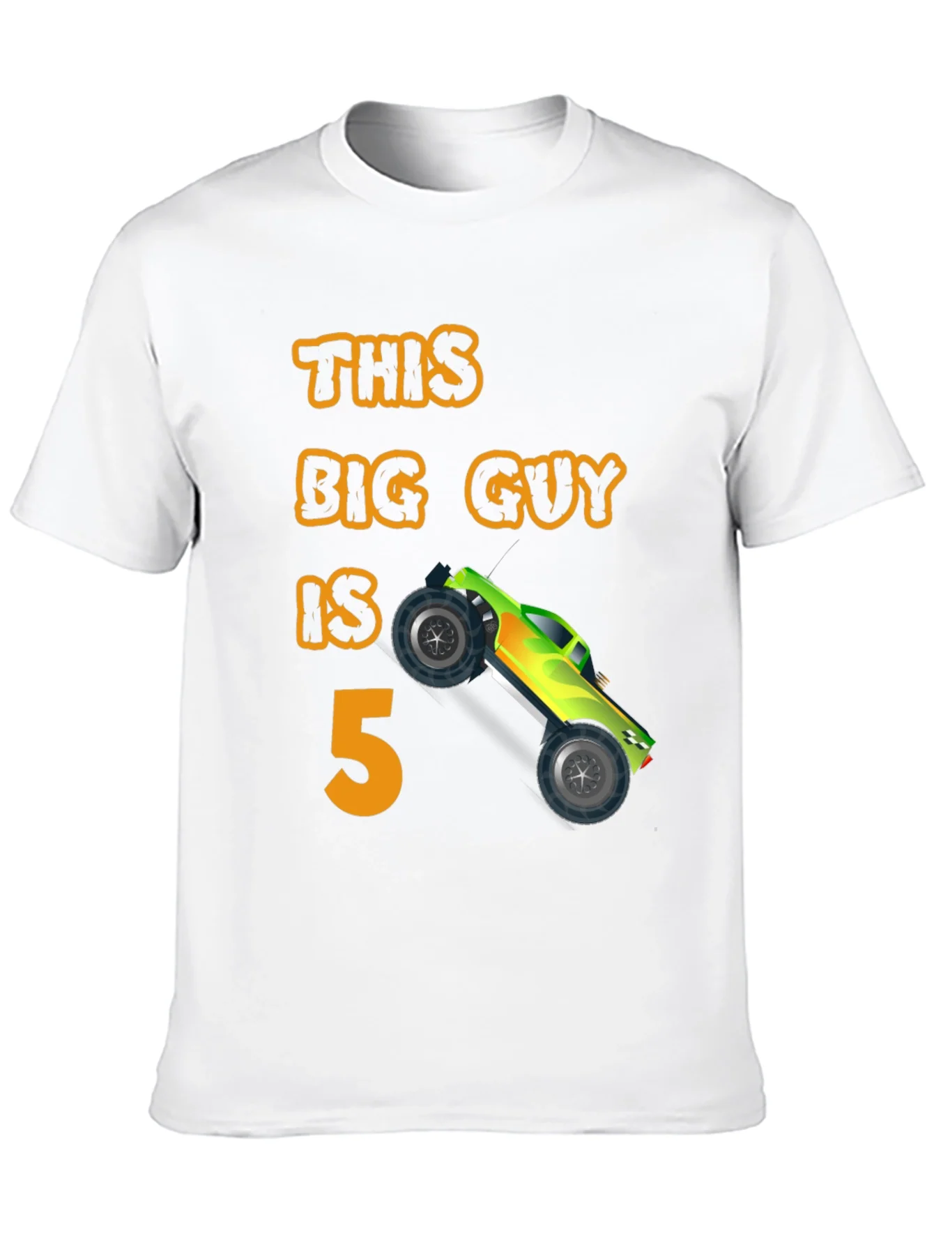 Boys 5th Birthday Monster Truck T-Shirt