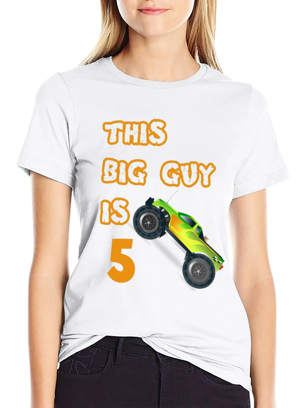 Boys 5th Birthday Monster Truck T-Shirt