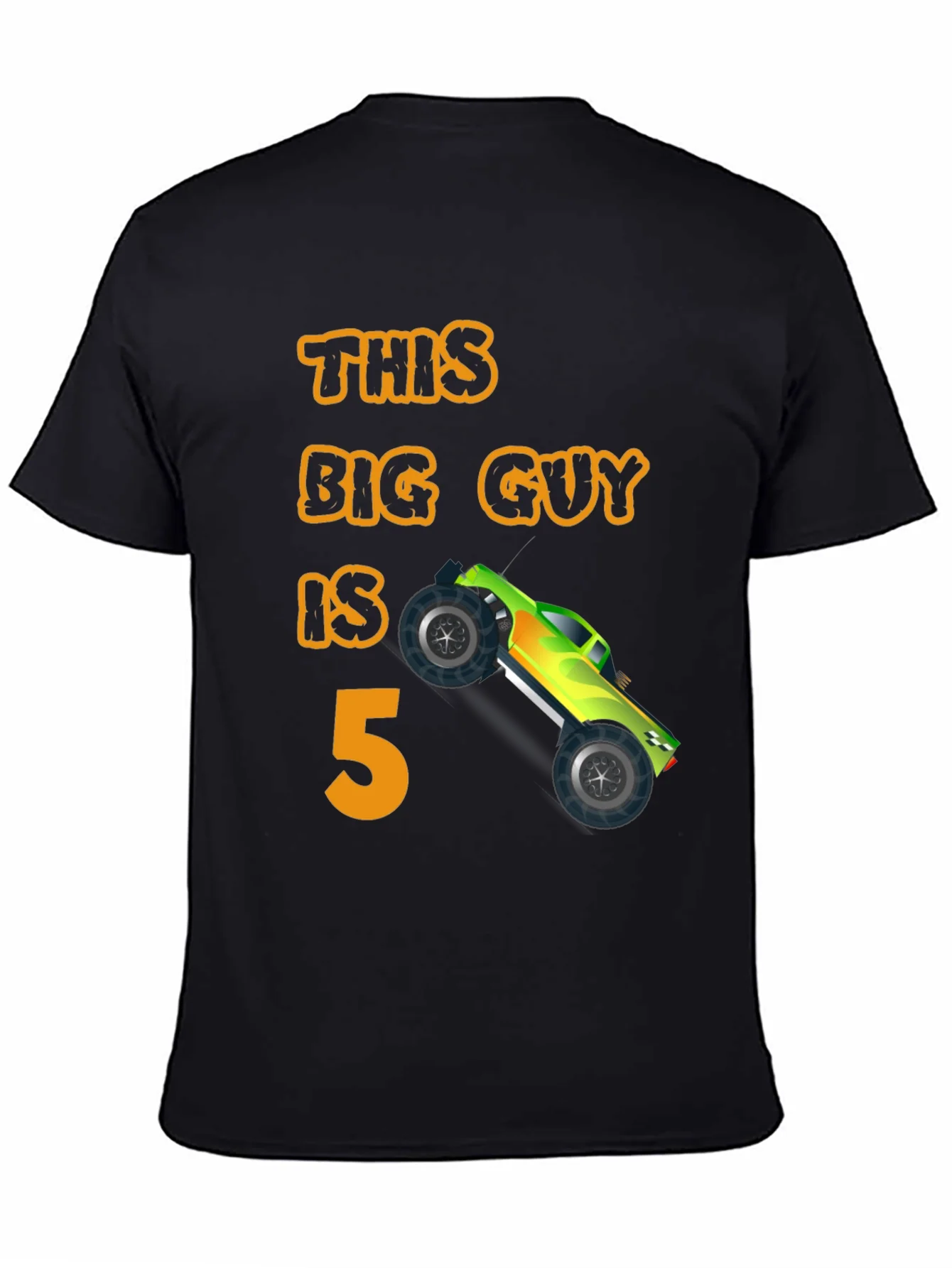 Boys 5th Birthday Monster Truck T-Shirt