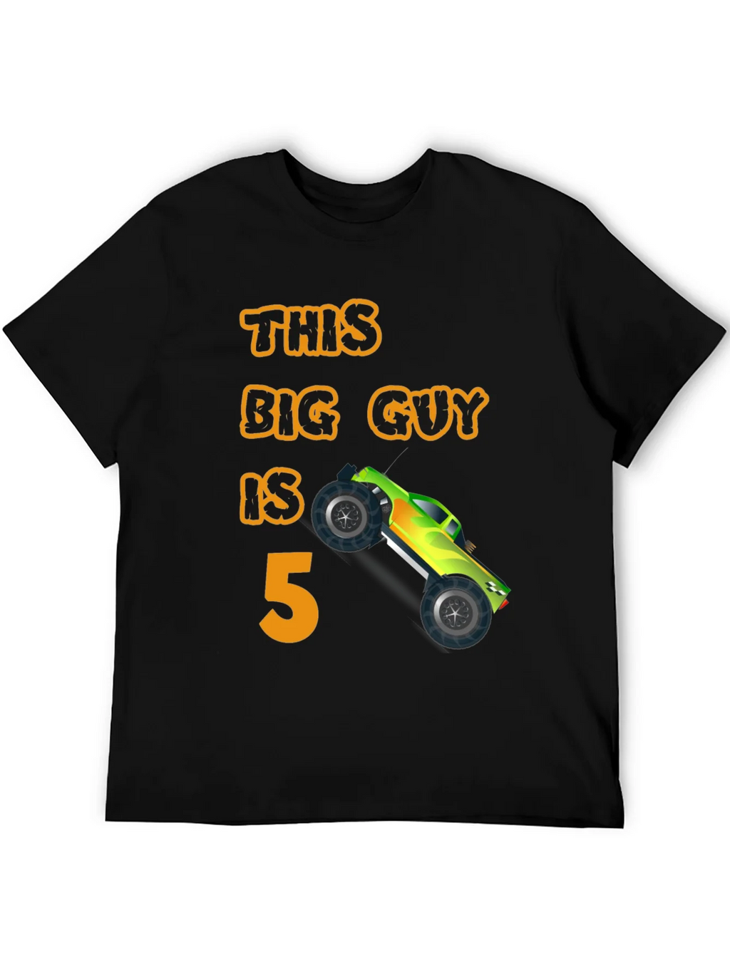 Boys 5th Birthday Monster Truck T-Shirt