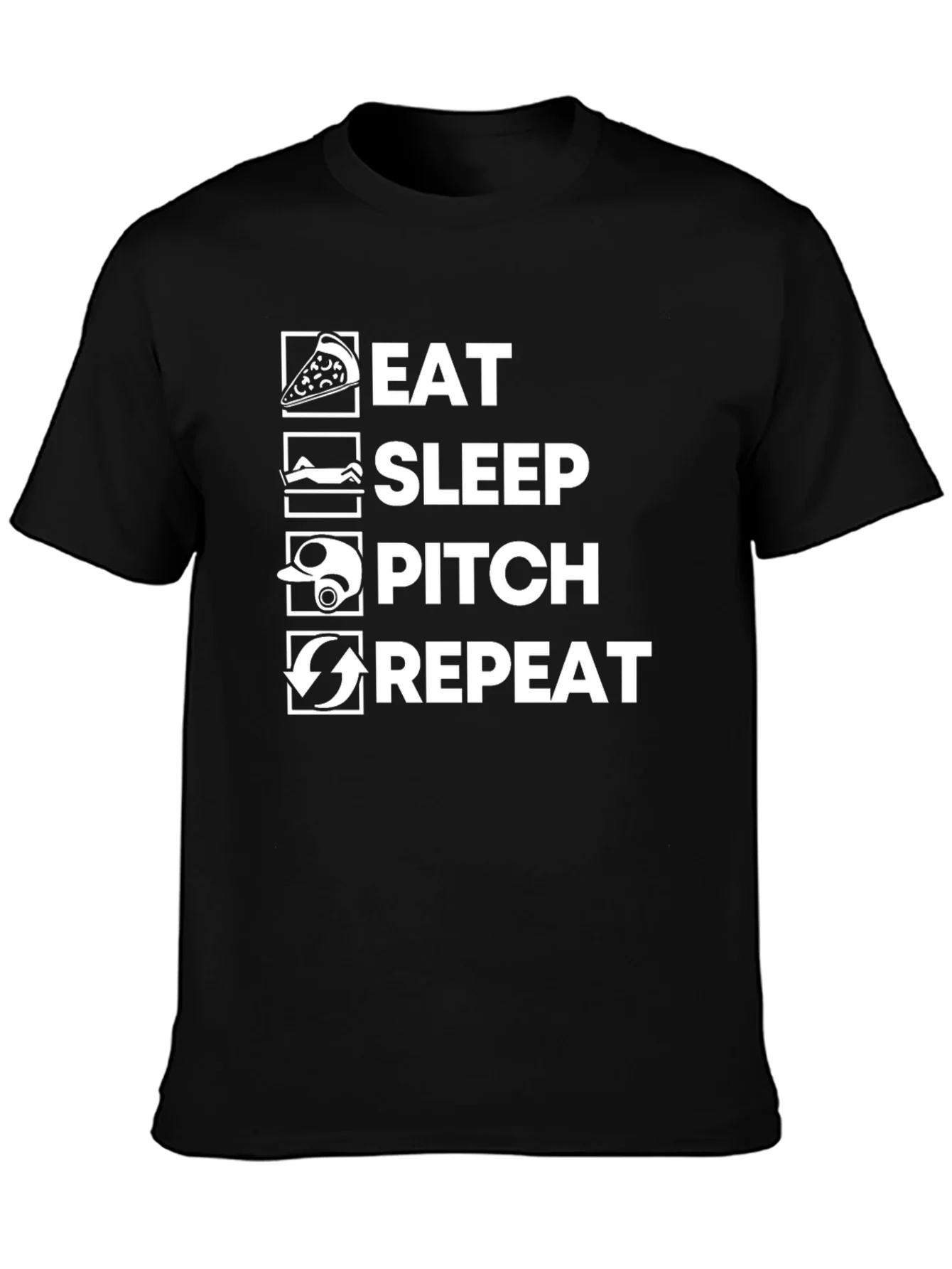 Eat Sleep Pitch Repeat T-Shirt